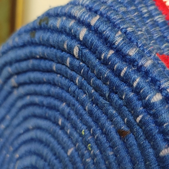 Colorful Crocheted Bucket Bag from Central or South America in Blue - Picture 12 of 16